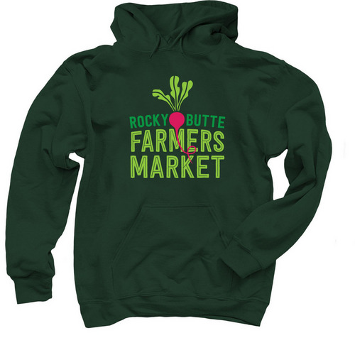Market Merch, a Forest Green Pullover Hoodie