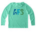 UV Long Sleeve Hoodie, a Bright Seafoam UV Performance Long Sleeve Hoodie (back-view)