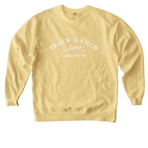 2026 Laker T&F White Logo, a Butter Comfort Colors Crewneck Sweatshirt