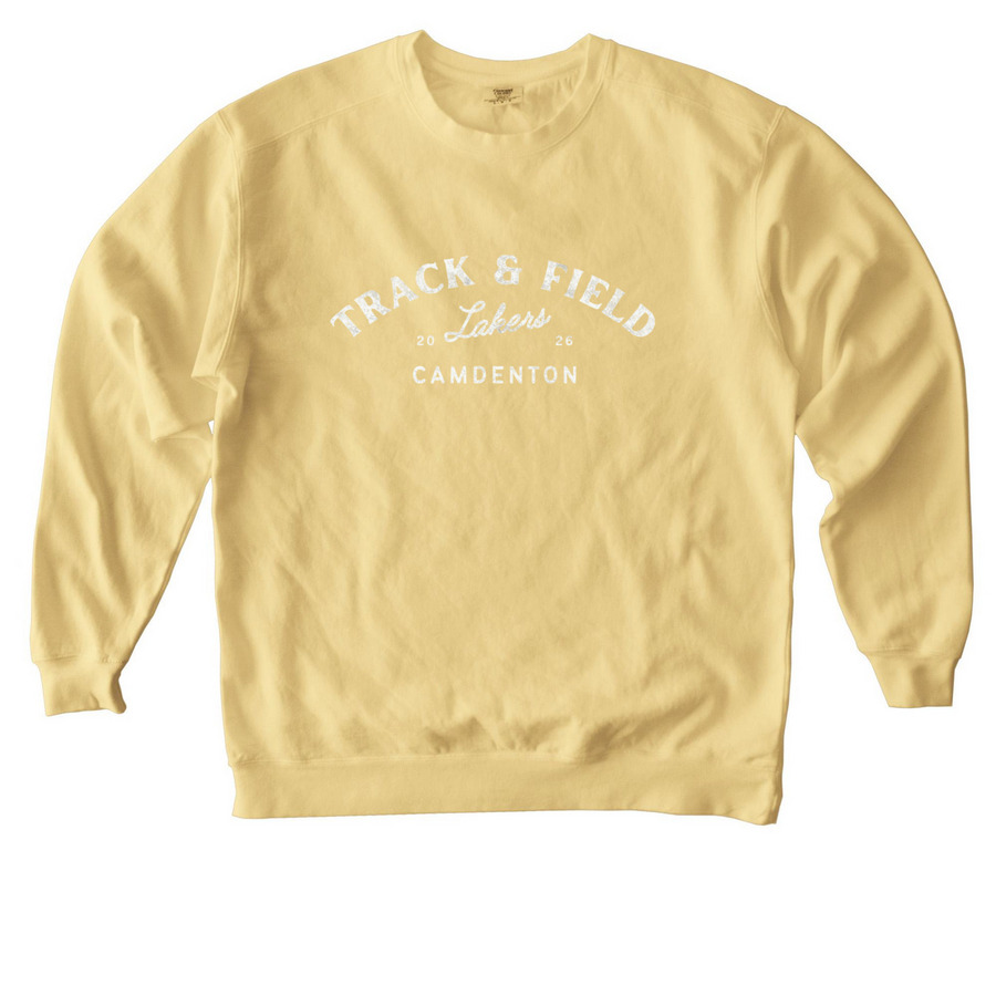 2026 Laker T&F White Logo, a Butter Comfort Colors Crewneck Sweatshirt