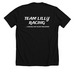 TEAM LILLY RACING, a Solid Black Blend Premium Unisex Tee (back-view)