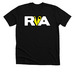 RVA front, Tip Top back, a Solid Black Blend Premium Unisex Tee