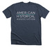American Historical Association Logo Shirt, a Heather Midnight Navy Premium Unisex Tee
