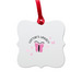 Lottie's Legacy Christmas Ornament, a White Aluminum Square Ornament
