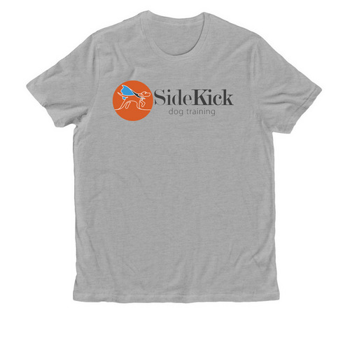 SKDT Stretched Logo, a Granite Grey Heather Allmade Organic Cotton Unisex Tee