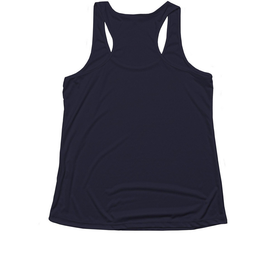 USAF Transplant Team General Logo Activewear, a True Navy Women's Performance Tank (back-view)