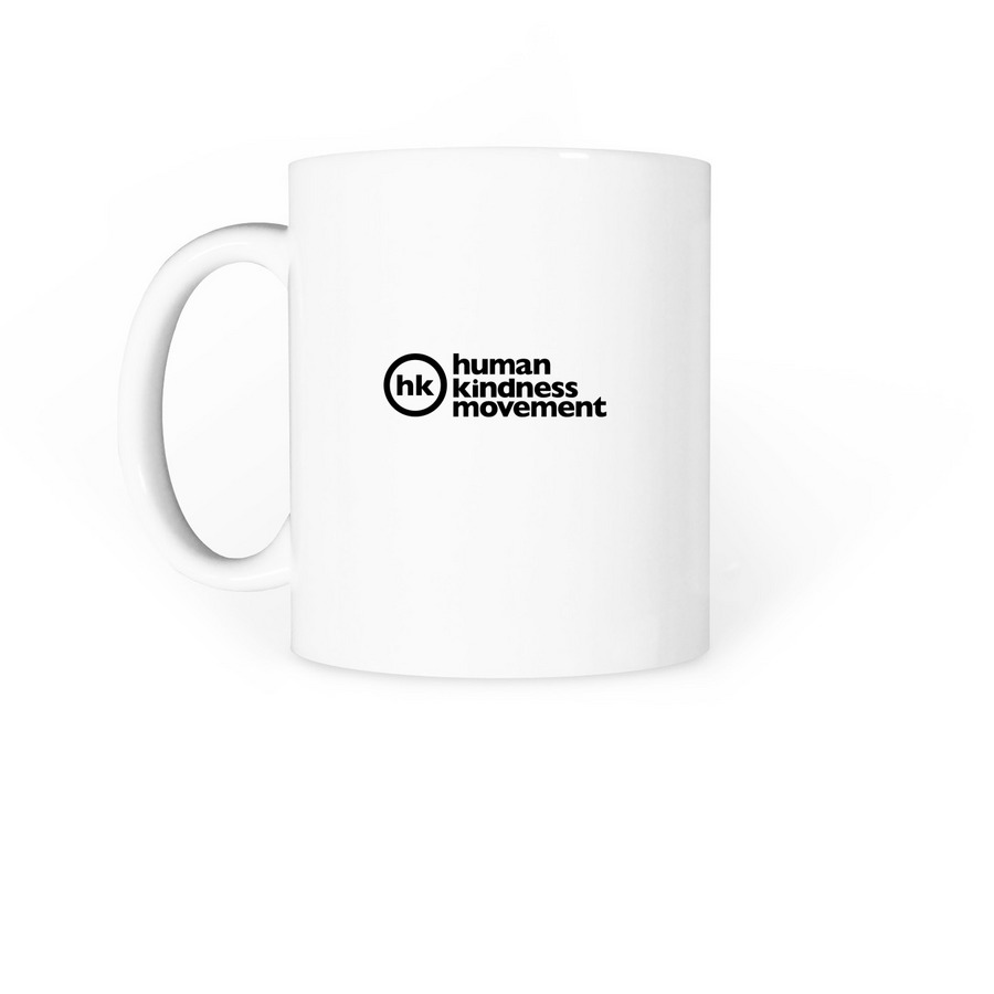Mug with logo, a White Coffee Mug (back-view)