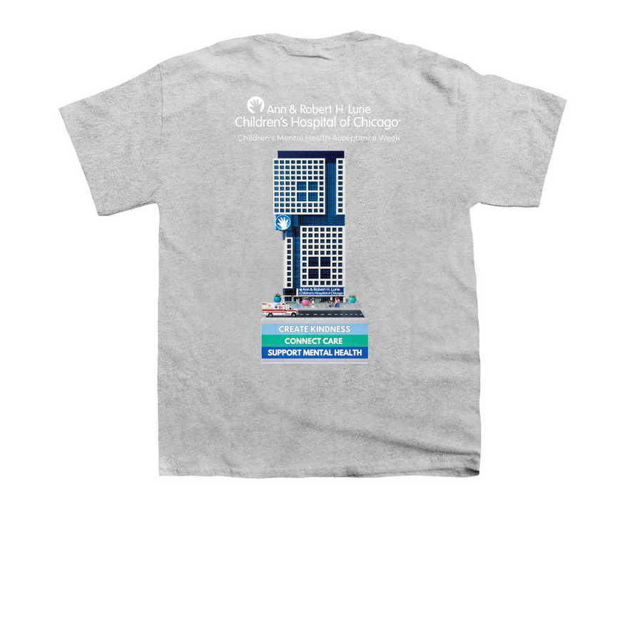 Build Acceptance | Break the Stigma, a Sport Grey Youth Unisex Tee (back-view)