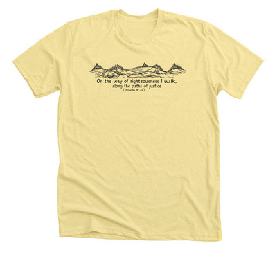 Walking for my Neighbor, a Heather Yellow Gold Premium Unisex Tee
