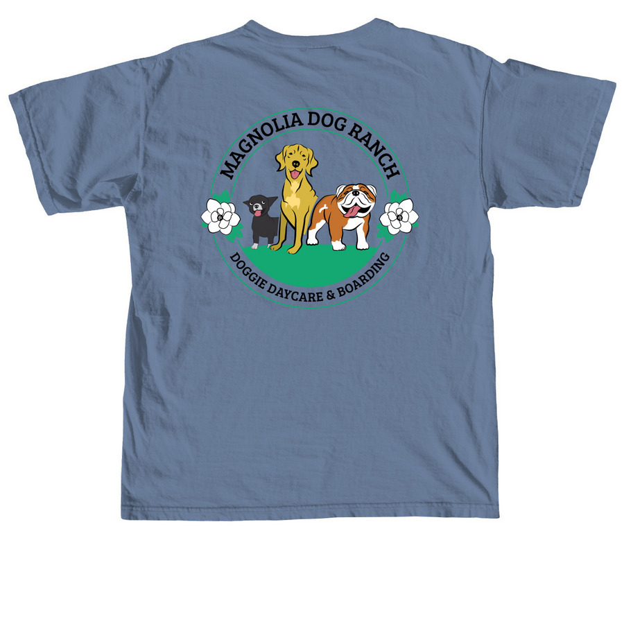 MDR STAFF SHIRTS, a Blue Jean Comfort Colors Unisex Tee (back-view)