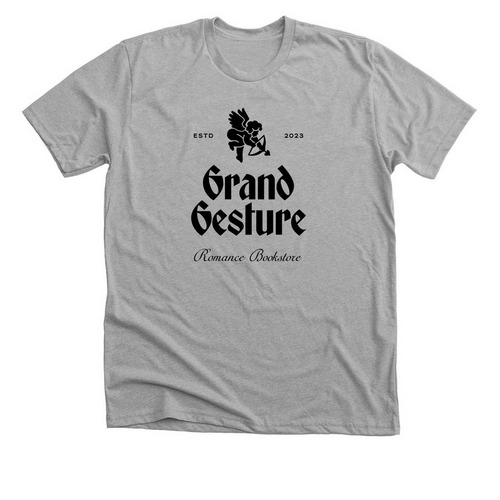 Grand Gesture Books Logo: Black Logo, a Athletic Heather Premium Unisex Tee
