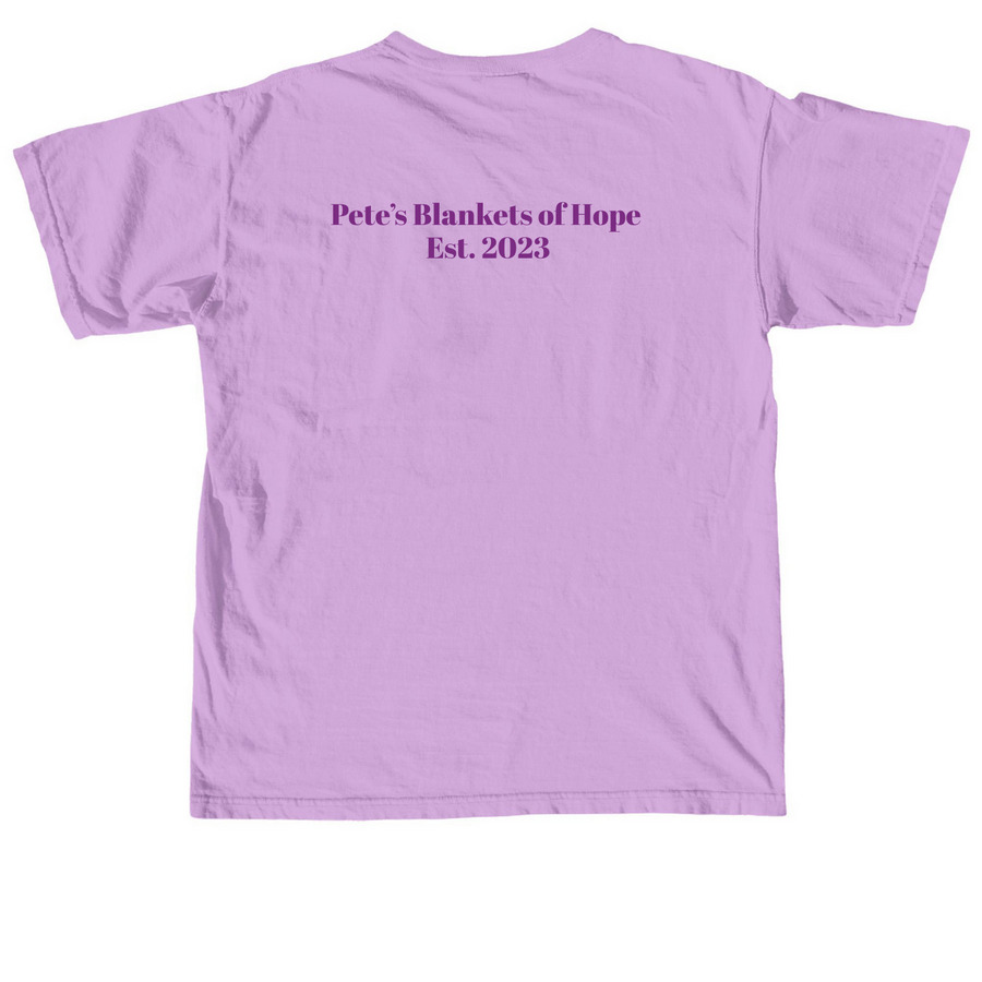 Great Day to Crochet., a Neon Violet Comfort Colors Unisex Tee (back-view)
