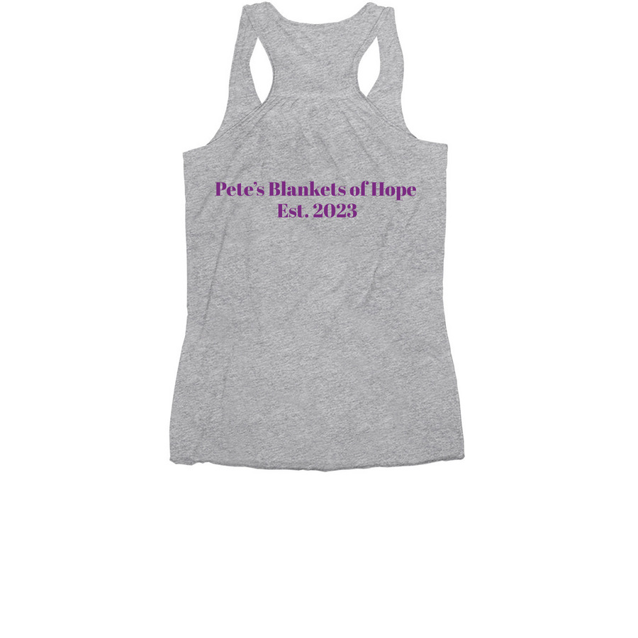 Great Day to Crochet., a Athletic Heather Women's Racerback (back-view)