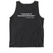 Assassin of Unwanted Behavior, a Black Comfort Colors Tank Top (back-view)