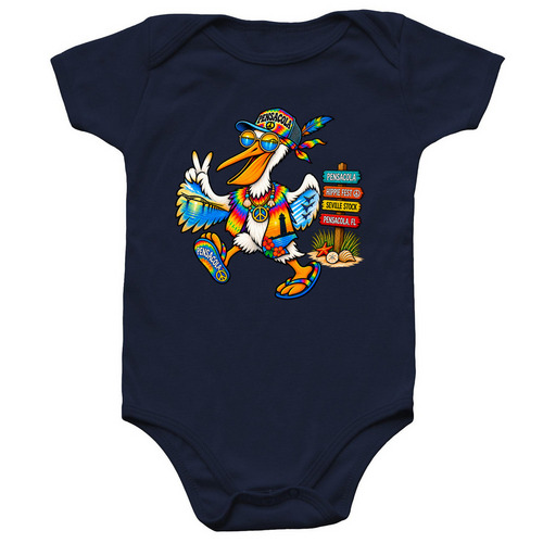 Pensacola Hippie Festival 2026 Baby Gear, a Navy Infant Onesie