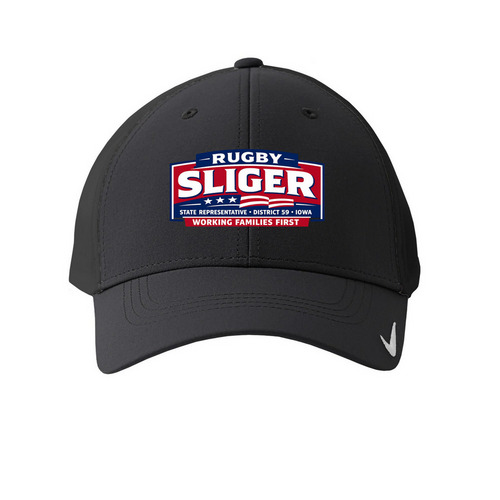 Sliger for Iowa, a Anthracite Printed Nike Dri-FIT Legacy Performance Cap