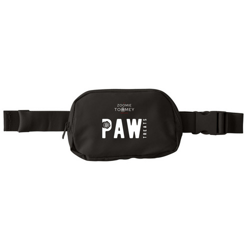 PAW Treats Pouch, a Deep Black Matte Hip Pack
