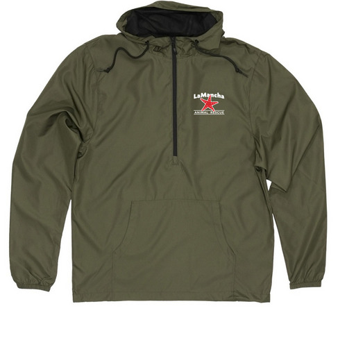 LaMancha Animal Rescue - Windbreaker, a Army Quarter-Zip Windbreaker