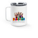 Paragraph 60 Mug - Spirit, a White Stainless Steel Travel Mug (back-view)
