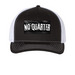 No Quarter Trucker, a Black/ White Printed Five-Panel Trucker Cap