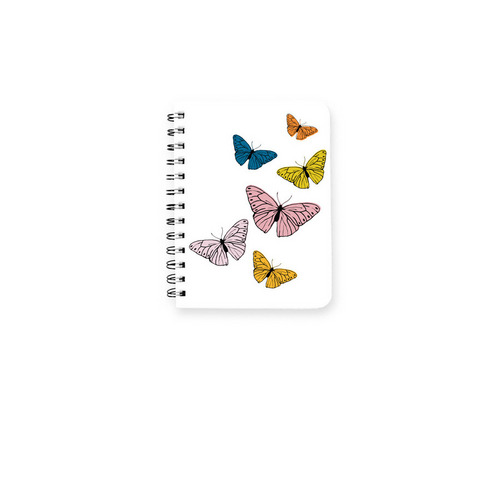 Butterfly Notebook, a White Spiral Notebook