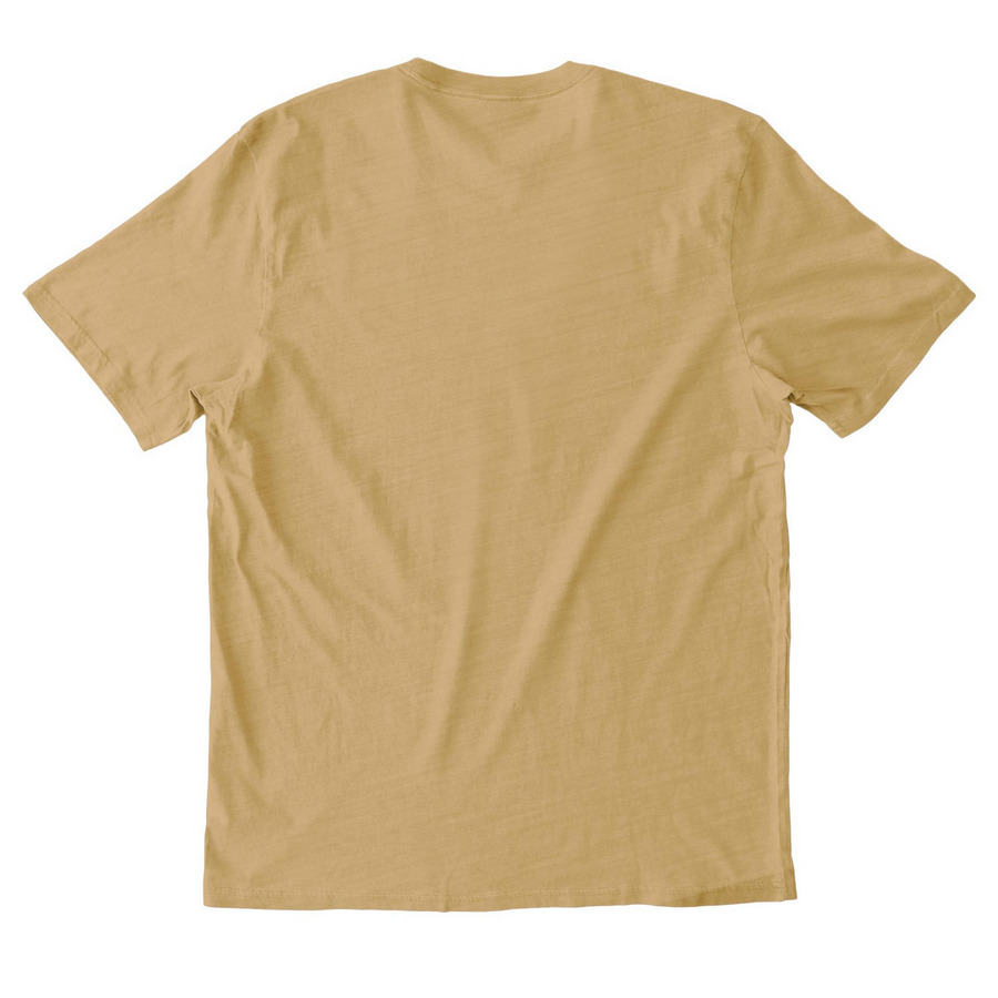 KABC Dark, a Golden Wheat Allmade Organic Cotton Mineral Dye Tee (back-view)