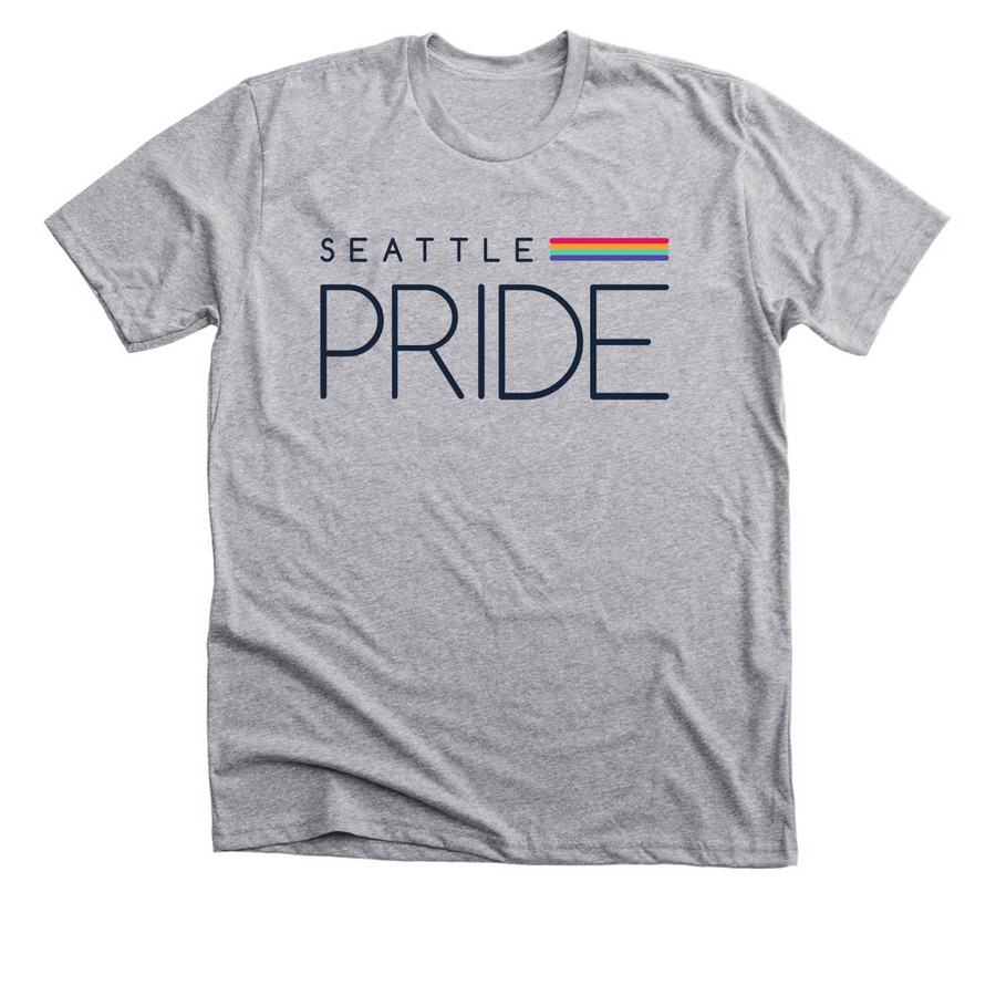 Seattle Pride Logowear, a Athletic Heather Premium Unisex Tee
