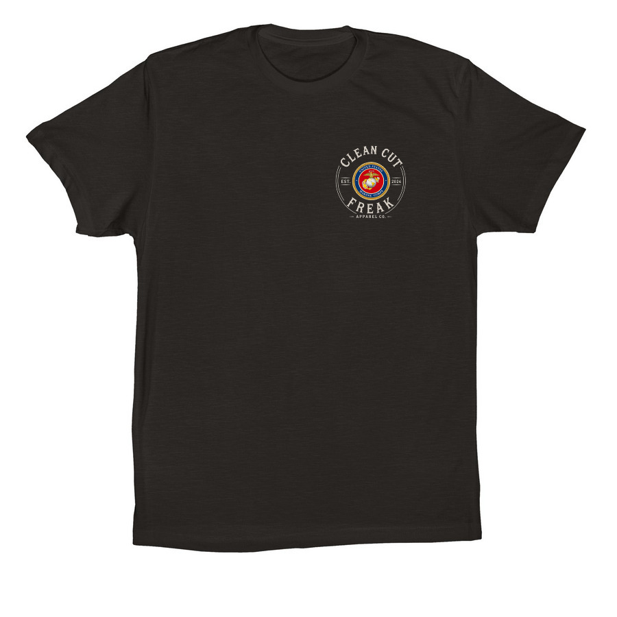 USMC Veteran, a Black Premium Cotton Tee