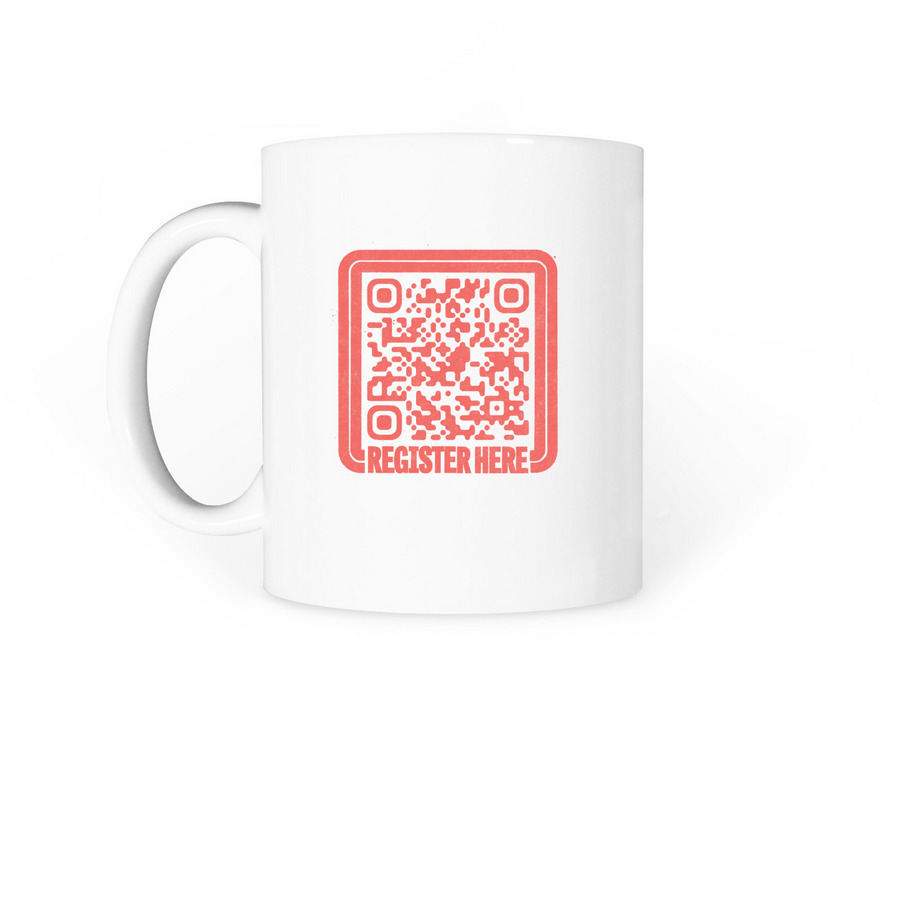 This Mug Registers Voters, a White Coffee Mug (back-view)