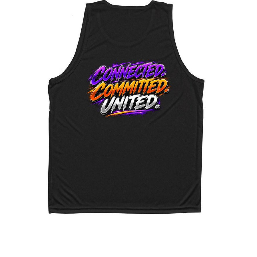 FOM ACTIVEWEAR, a Black Unisex Performance Tank (back-view)