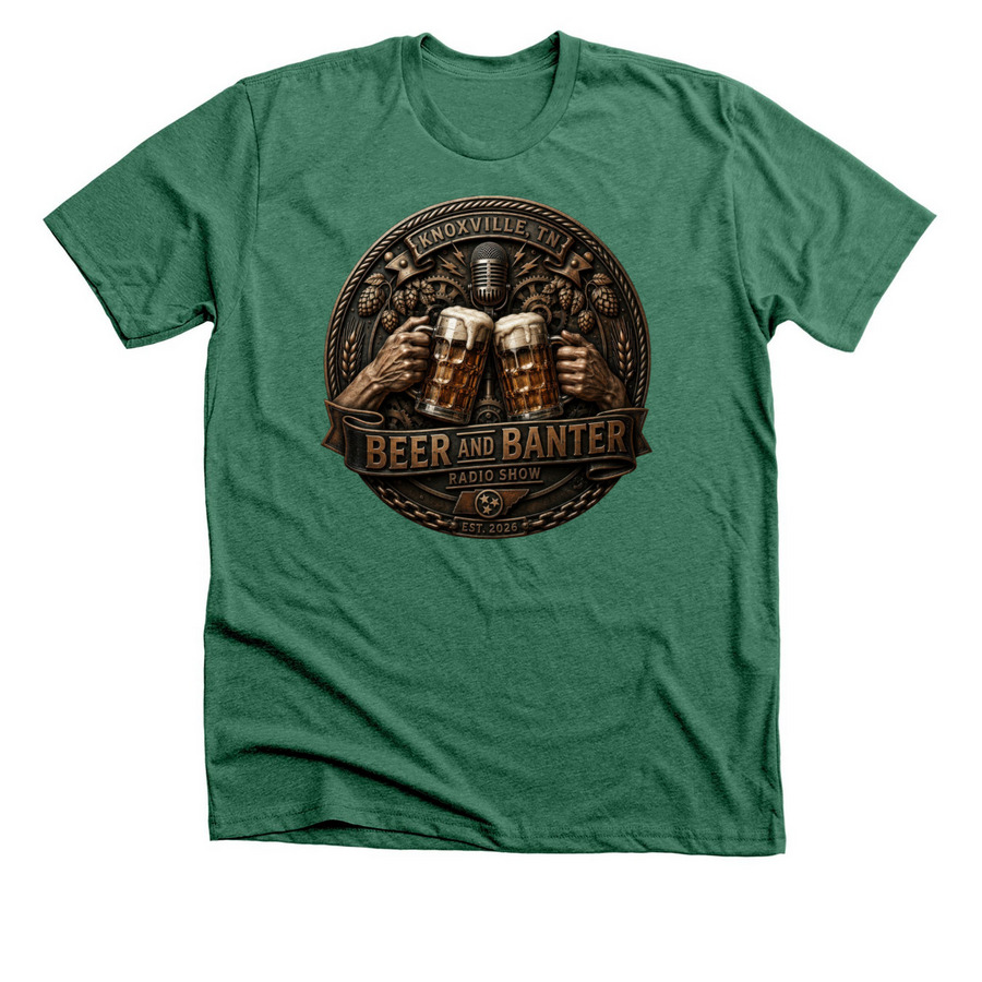 Logo Tee, a Heather Grass Green Premium Unisex Tee