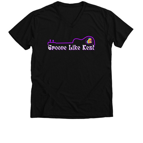 Groove Like Kent Memorial Scholarship, a Solid Black Blend Premium V-Neck Tee