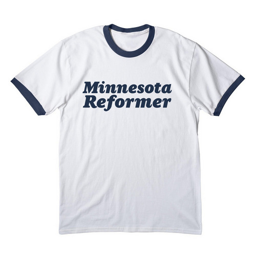 Reformer (navy), a White/ Navy Cotton Ringer Tee