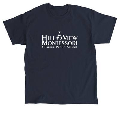 Hill View Montessori Store, a Navy Classic Unisex Tee