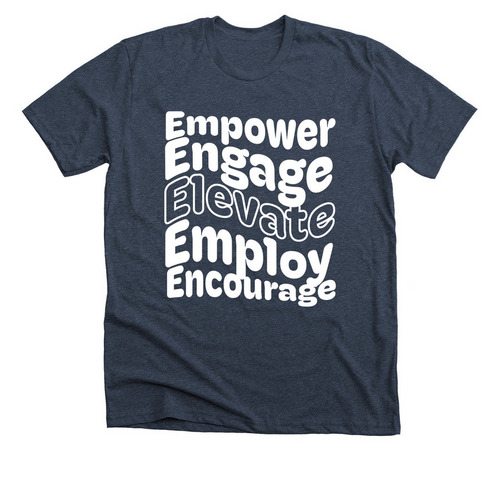 Empower, a Heather Midnight Navy Premium Unisex Tee