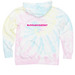 Courtney's Kids Sweatshirts, a Sunset Swirl Tie Dye Pullover Hoodie (back-view)