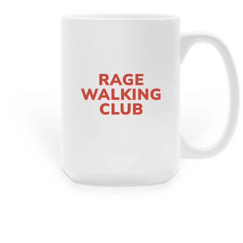 RAGE WALKING LARGE MUG, a White Large Coffee Mug