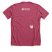 Dinosaurs and Library Cards, a Heather Raspberry Premium Unisex Tee (back-view)