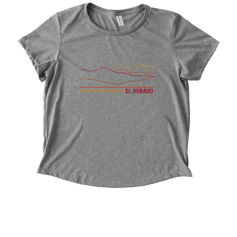 El Dorado Landscape, a Aluminum Grey Allmade Eco Triblend Women?s Scoop Neck Tee