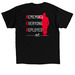 RED Campaign - Red & Black Design, a Black Classic Unisex Tee (back-view)