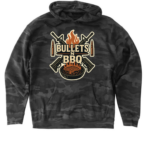 BNB CAMO, a Black Camo Heavyweight Camo Pullover Hoodie