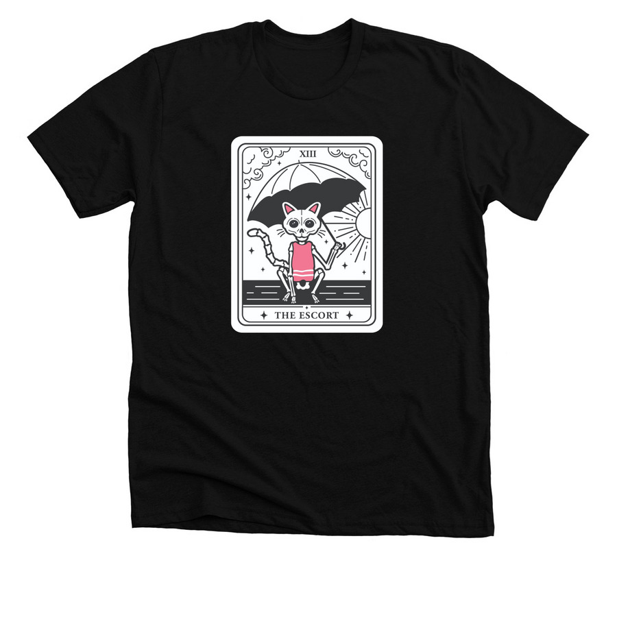 The Escort, a Solid Black Blend Premium Unisex Tee