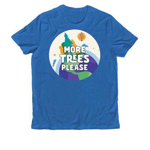 Friends of Trees ~ More Trees Please, a Beacon Blue Allmade Organic Cotton Unisex Tee