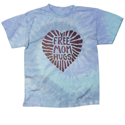 Free Mom Hugs, a Lagoon Classic Tie Dye Tee