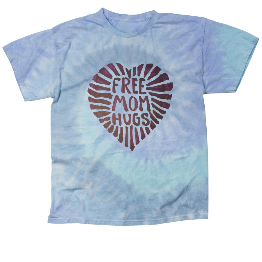 Free Mom Hugs, a Lagoon Classic Tie Dye Tee