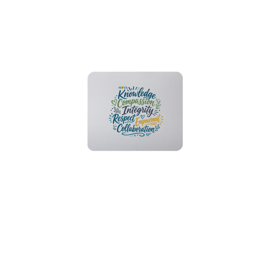 Pillars of Advocacy Mouse Pad, a White Full Color Mouse Pad
