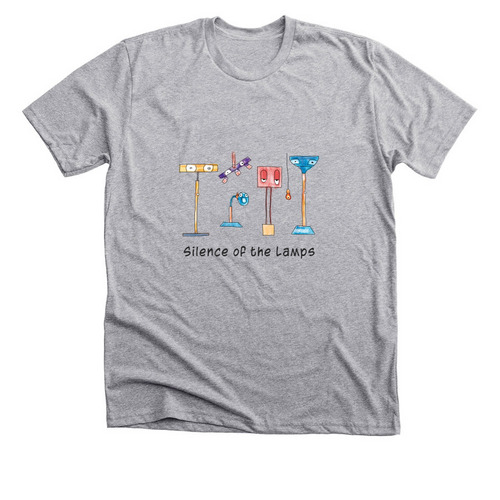 Silence of the Lamps, a Athletic Heather Premium Unisex Tee