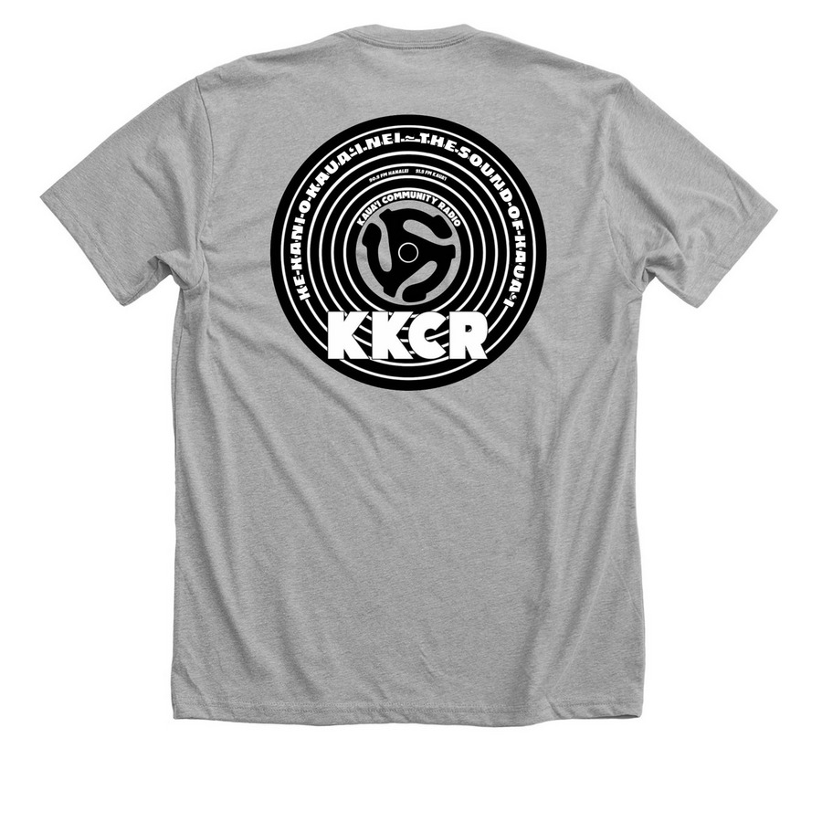 The Sound of Kaua`i, a Athletic Heather Premium Unisex Tee (back-view)