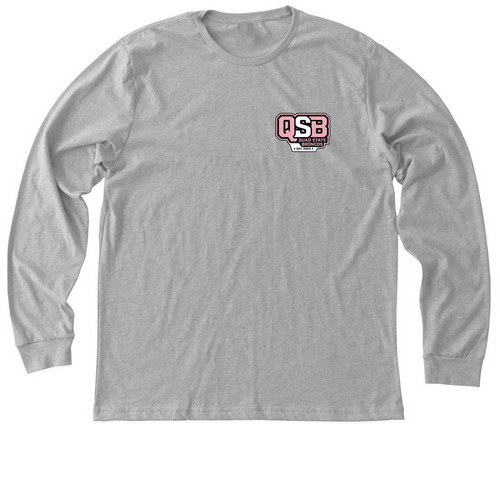 QSB - Pink Logo, a Athletic Heather Premium Long Sleeve Tee