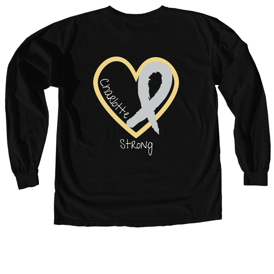 Charlotte's got this, a Black Comfort Colors Long Sleeve Tee (back-view)
